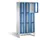 lockerkast 1850x900x500mm 3x3 vakken Cilinderslot Poten, RAL5010