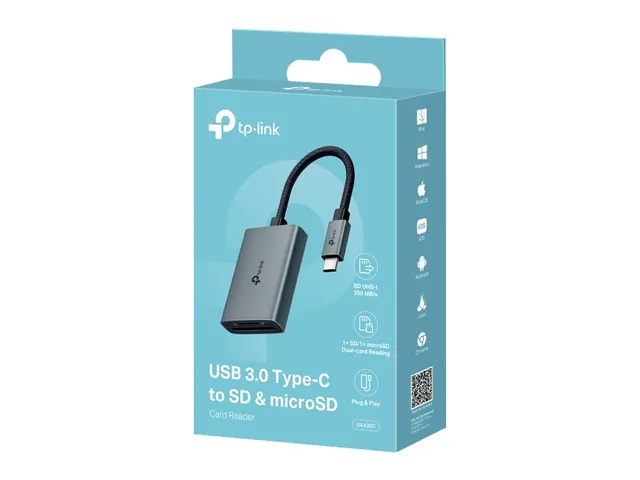 TP-Link UA430C, MicroSD (TransFlash), SD, Grijs, CE, FCC, RoHS, BSMI,
