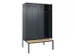 locker met bank,voor scheiding van kleding,HxBxD 2120x1200x815mm,4vak