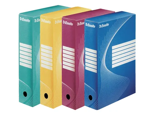 Archiefdoos Esselte Boxycolor 80mm 352x250mm blauw