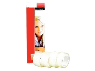 Plakband Quantore 12mmx10m transparant - 2
