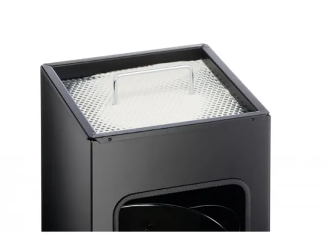 Metalen Afvalbak 17 Liter Met Asbak Zwart