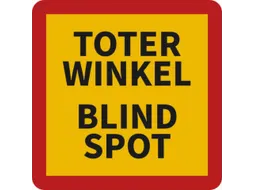aanwijzingsbord,Dode hoek Blind spot,PVC,geel/rood/zwart