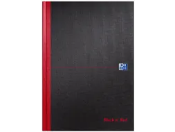 Notitieboek Oxford Black n' Red A4 96vel blanco zwart