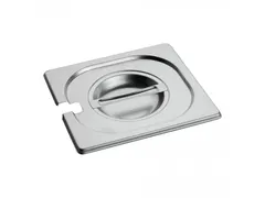 Caterchef Gastronorm deksel RVS met lepeluitsparing 1/6 GN