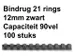 Bindrug Fellowes 12Mm 21-Rings A4 Zwart 100 Stuks