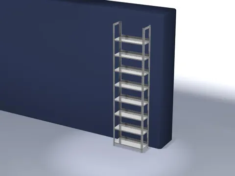 dossierstelling,grondveld,HxBxD 2900x750x300mm,vaklast 60kg