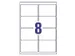 Etiquettes laser Avery 99,1x67,7mm transparent 25 feuilles