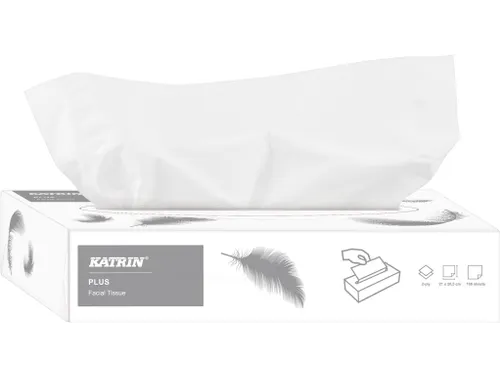 Facial tissue's Katrin 11797 2-Laags wit doos à 100 stuks