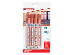 Viltstift edding 3000 rond rood 1.5-3mm blister à 4st