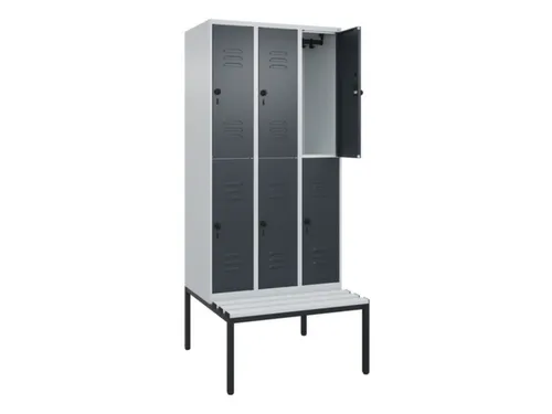 Dubbeldekse dekenkist,HxBxD 2120x900x815mm,3x2vak.,vak B 300mm