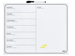 Planbord week Desq 40x50cm randloos + marker magnetisch
