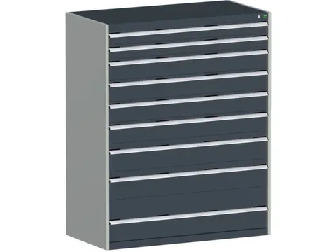 ladekast HxBxD 1600x1300x650mm 9laden zware lasten RAL7035 RAL7016