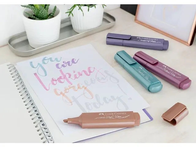 Tekstmarker Faber Castell Metallic robijn