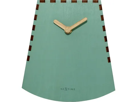 Tafelklok NeXtime Rocky 19.5x18x8.8 cm hout turquoise