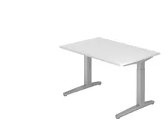 In hoogte verstelbaar bureau,HxBxD 680-850x1200x800mm,blad wit