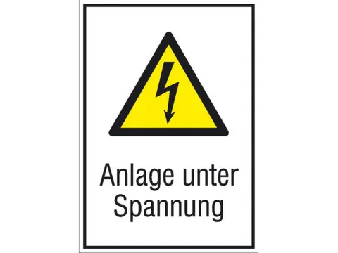 waarschuwings-combibord,Installatie onder spanning,hard PVC