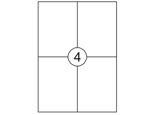 Etiket Rillstab 105x148mm A6 Wit 400 Stuks