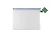 etui A4 PVC-vrij transparant met blauwe rits