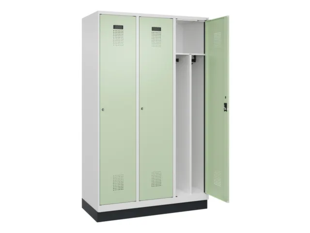 locker voor scheiding van kleding,HxBxD 1950x1200x500mm,3vak