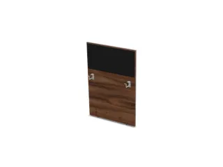 baliepaneel bureau aanbouw rechts NP-tiepolo nut BN8033-zwart 800mm - 1