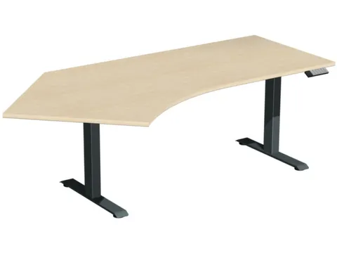 Elektrisch in hgte vst. hoekbureau,HxBxD 630-1280x2166x1130mm
