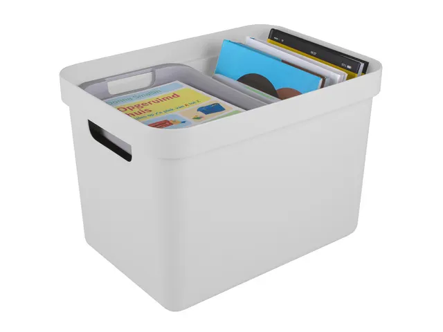 Sigma Home opbergbox 18L wit - 35x24,6x24,3cm