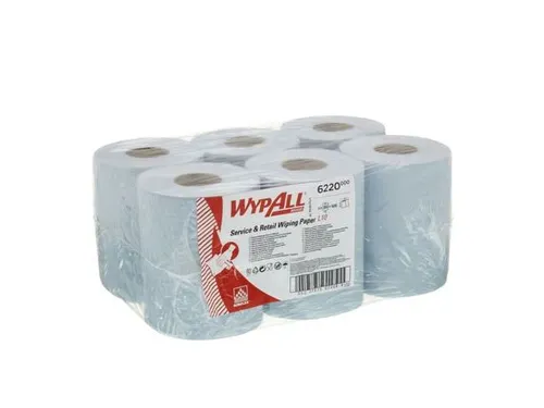 WypAll 6220 Reach papieren doekjes 1-laags blauw 6 Rol