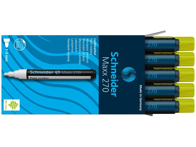 Lakmarker Schneider Maxx 270 1-3 mm fluor geel