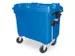 Vuilcontainers,660l,romp HDPE blauw,HxBxD 1165x1265x775mm,4zwenkwielen