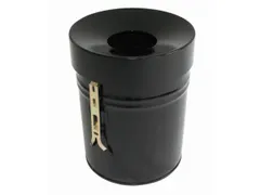 afvalbak,vlamdovend,24l,HxØ 370x295mm,wandmontage,kop zwart