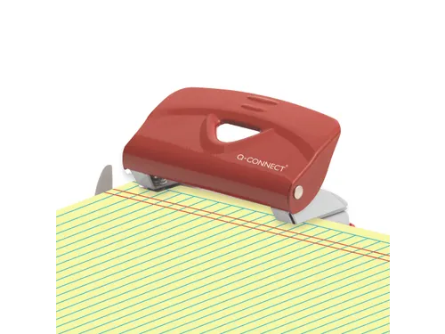 Q-CONNECT Light Duty perforator Metaal 2-gaats 10 vel Rood
