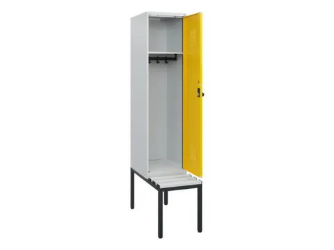 locker met bank,HxBxD 1950x400x815mm,1vak,vak B 400mm,draaigrendel