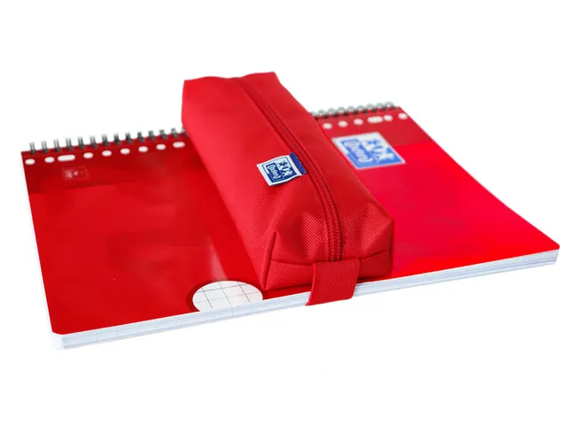 Pennenetui Oxford rechthoek rood