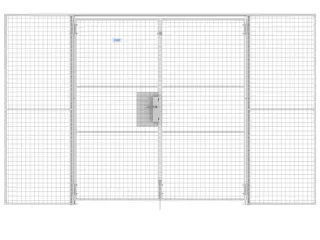dubbele vleugeldeur,v. scheidingswandsysteem,HxB 2200x2400mm - 2