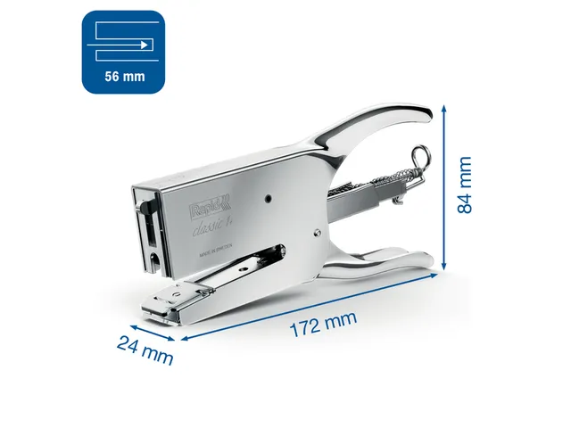 Pince agrafeuse Rapid 1DX 50 feuilles 24/6 chrome