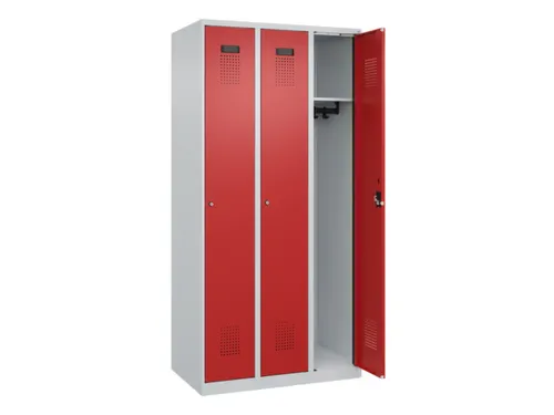 locker,HxBxD 1850x900x500mm,3vak,vak B 300mm,cil.-slot,staand op vloer
