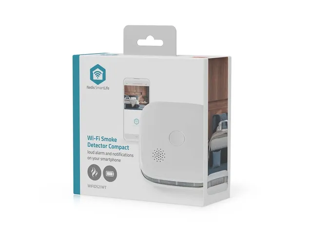 Rookmelder Nedis Smartlife Wifi 10 jaar sensor wit