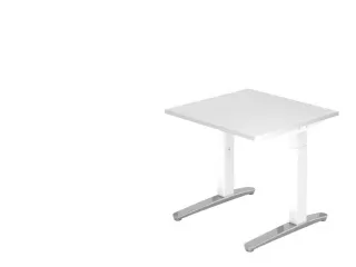 In hoogte verstelbaar bureau,HxBxD 680-850x800x800mm,blad wit - 1