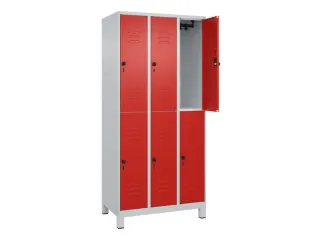 dubbeldekse locker,HxBxD 1950x900x500mm,3x2vak.,vak B 300mm - 2