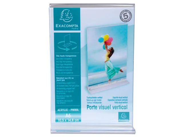 Folderhouder Rechtop staand A6 transp.