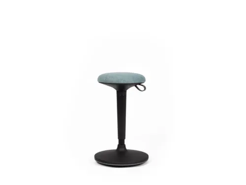 Zit-/Stahulp,Kantelbaar,Ronde Zitting,Zitting Stof Blauw