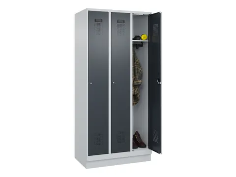 locker,HxBxD 1950x900x500mm,3vak,vak B 300mm,cil.-slot,sokkel