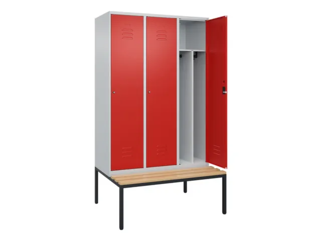 locker voor scheiding van kleding,HxBxD 2120x1200x815mm,3vak