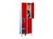 Armoire vestiaire à deux niveaux,RAL7035,face avant RAL3000