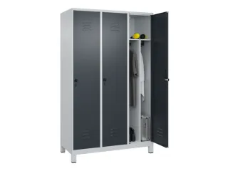 locker voor scheiding van kleding,HxBxD 1950x1200x500mm,3vak - 3