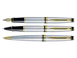 Balpen Waterman Expert Stainless Steel GT Medium Blauwe inkt - 2