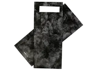 Bestekzakje IEZZY 190x85mm zwart gemarmerd met wit servet 500 stuks - 2