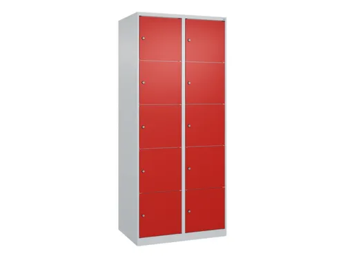 lockerkast,HxBxD 1850x800x500mm,2x5vakken,vak B 400mm,cil.-slot