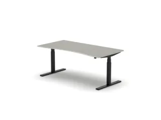 Elektrisch ihv bureau,HxBxD 650-1310x1800x900/800mm,blad lichtgrijs - 1